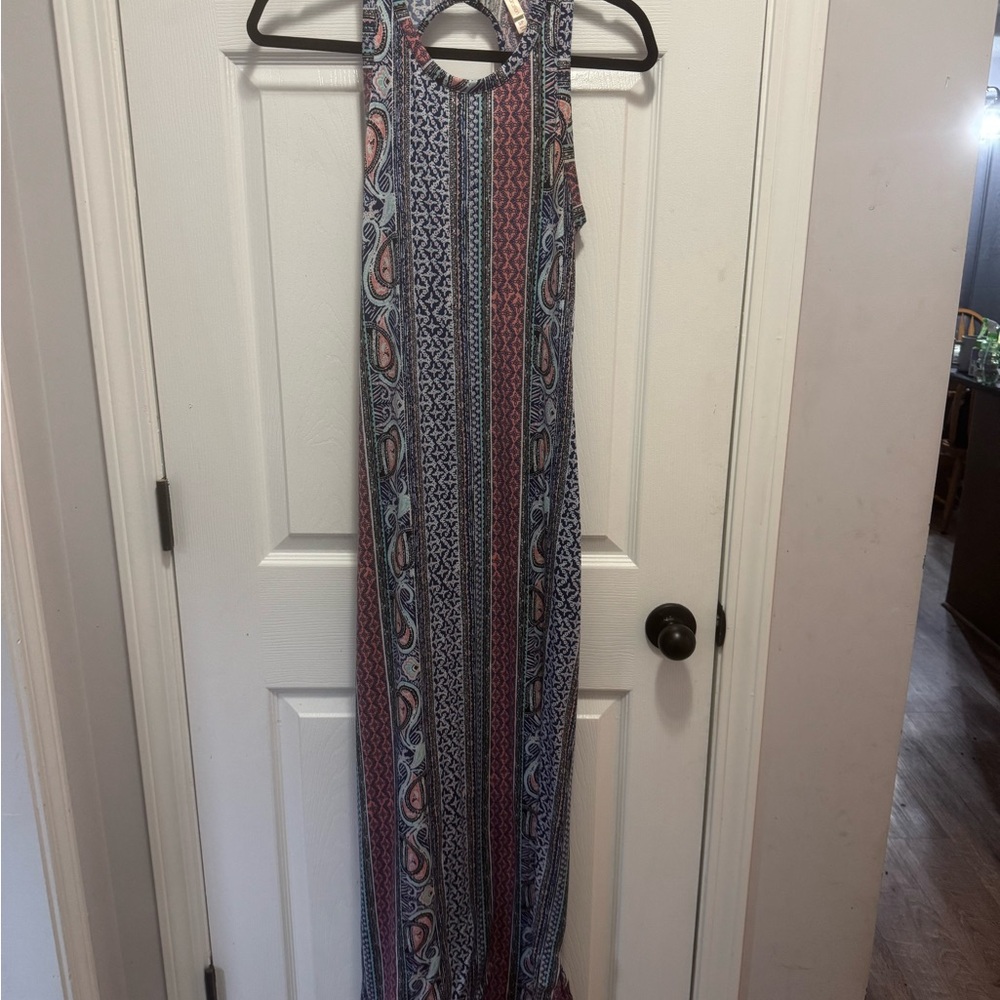 Xhilaration Blue and Red Halter Sundress